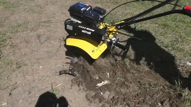 Мотоблок бензиновый Huter МК-1000 работа