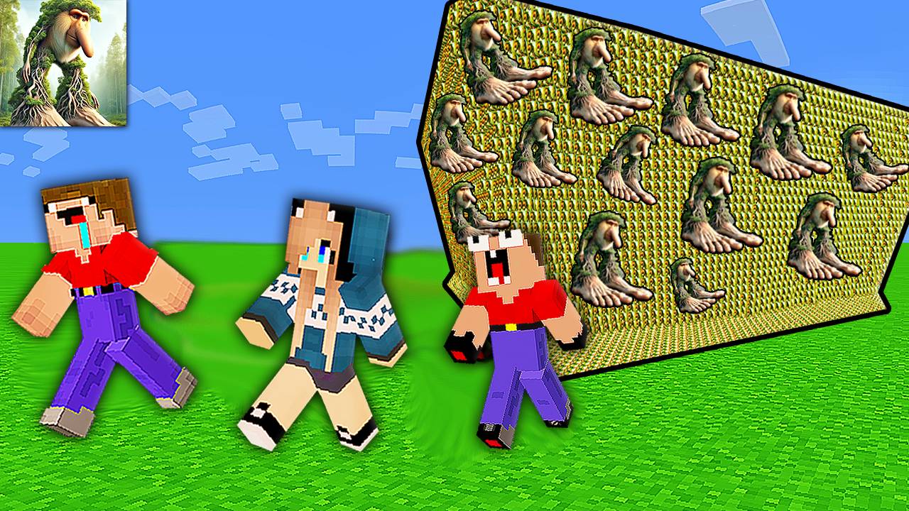 2 НУБА И ДЕВУШКА ПРО ПРОТИВ ЦУНАМИ ИЗ БР БР ПАТАПИМ ИТАЛЬЯНСКИЙ БРЕЙНРОТ В МАЙНКРАФТ смотреть онлайн