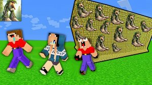 2 НУБА И ДЕВУШКА ПРО ПРОТИВ ЦУНАМИ ИЗ БР БР ПАТАПИМ ИТАЛЬЯНСКИЙ БРЕЙНРОТ В МАЙНКРАФТ