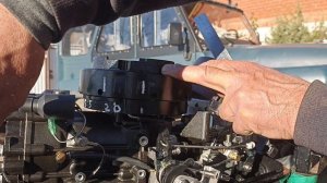 установка зажигания ТОЯМА 9.9 -15 самодельным стробоско?