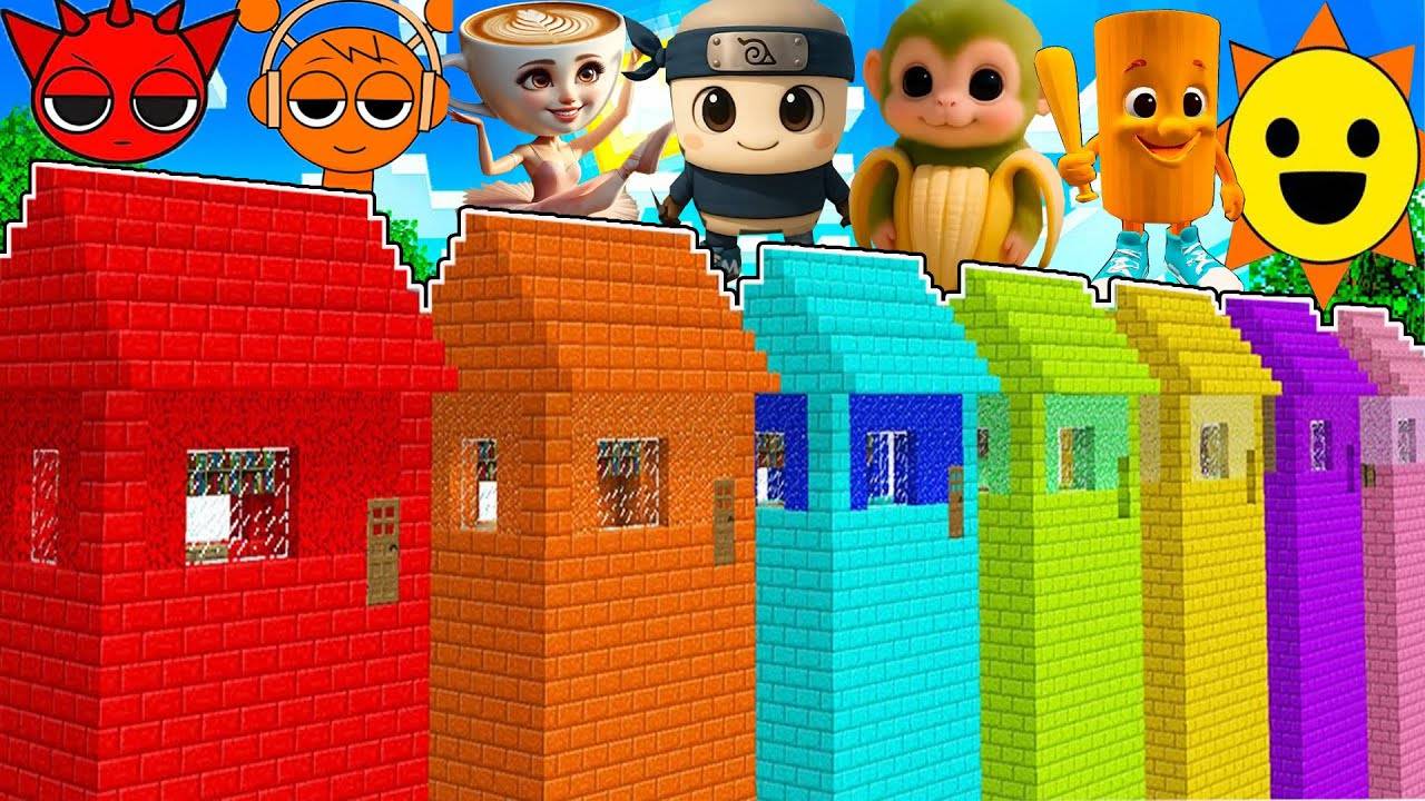 ВЫБЕРИ ПРАВИЛЬНЫЙ РАЗНОЦВЕТНЫЙ ДОМ ВСЕ ВИДЫ СПРУНКОВ И БЕЙБИ МЕМЫ БРЕЙНРОТ В МАЙНКРАФТ смотреть онлайн