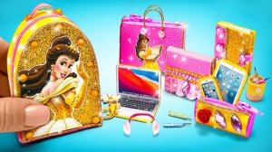 👑Школьные принадлежности для Белль 🎒 Блестящие поделки DIY