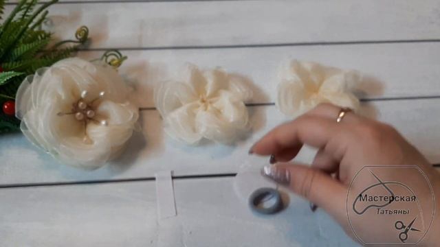 МК. Бантики нежные из органзы на повседневку.