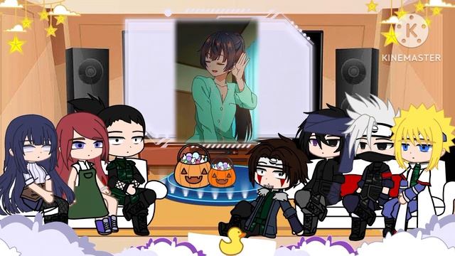 реакция друзей Наруто + родители Наруто на гарем Нарут