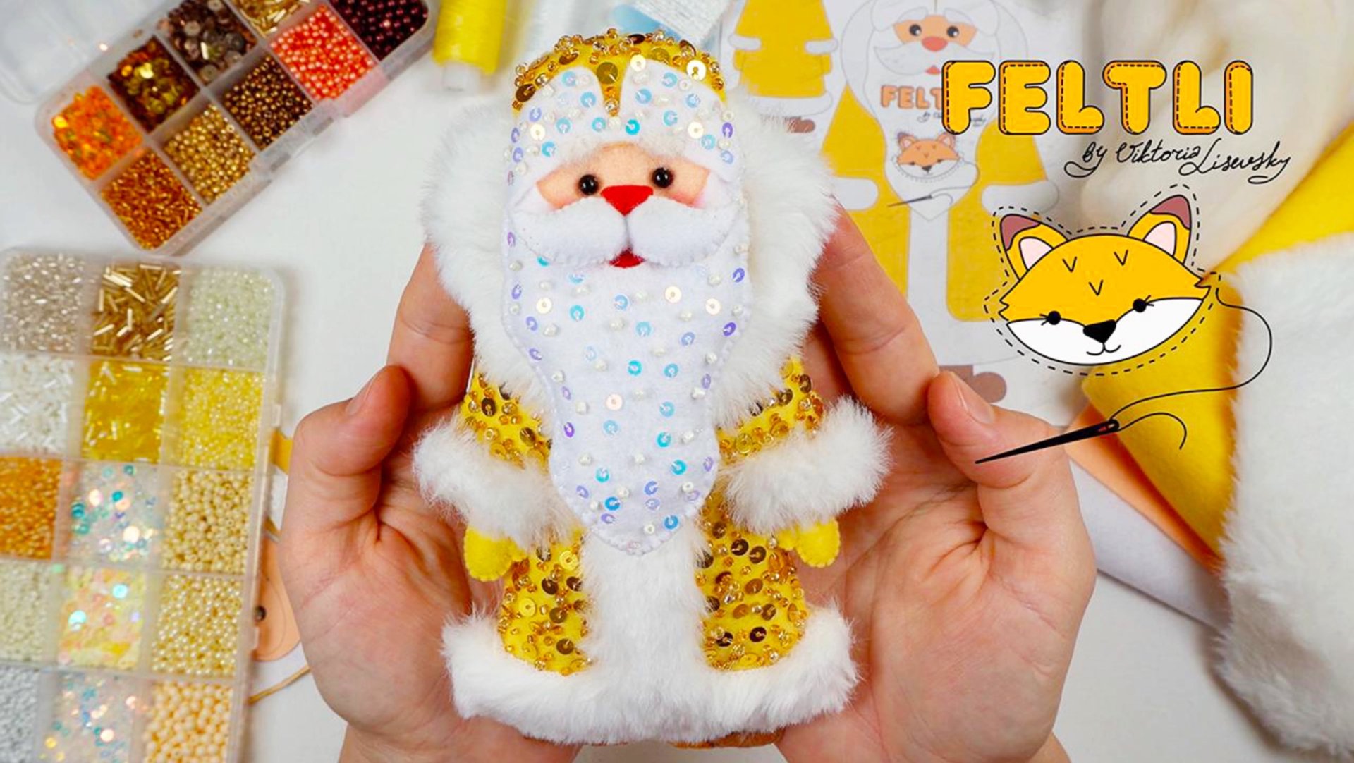 Как сделать Деда Мороза из фетра своими руками? Простой способ для новичков! / Выкройка Деда Мороза смотреть онлайн