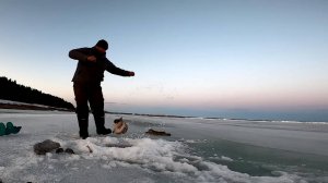 Река Енисей. Последний лëд. Рыбалка на налима. 21.05.2023
