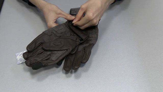 Перчатки мото SCOYCO MC-154, кожаные, коричневые.