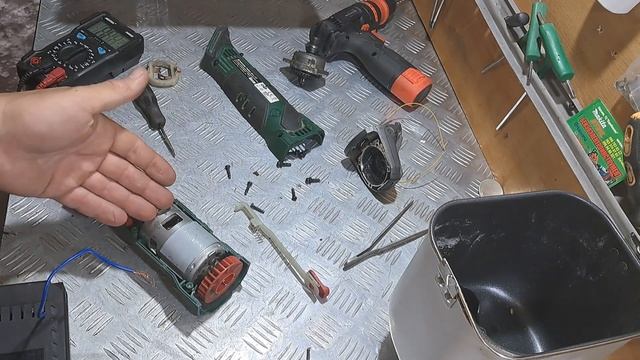 аккумуляторная болгарка Parkside замена щёточного узла.