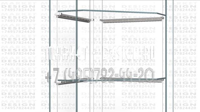 Угловой прилавок со стеклянными полками с диодной под смотреть онлайн