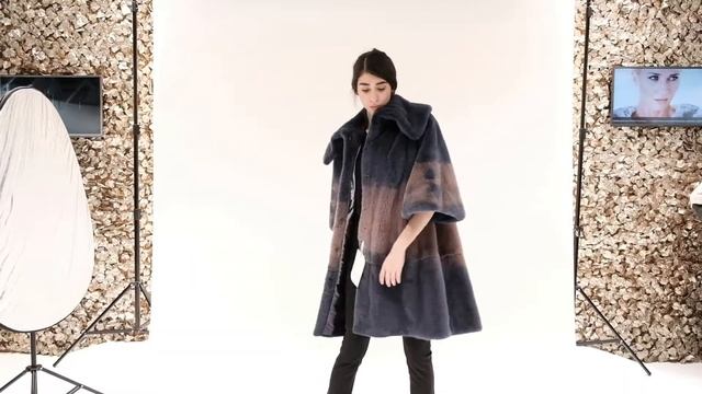 Пальто из норки синего цвета - Sarigianni Fur Fashion смотреть онлайн