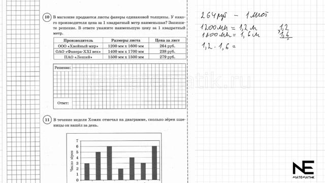 ВПР по математике 5 класс. 16 вариант 2025. Разбор заданий