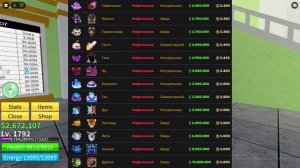 🤑Стоимость Мифических фруктов в стоке🤑 Blox Fruits.