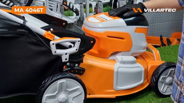 Газонокосилка аккумуляторная VILLARTEC MA 4046T – профессион смотреть онлайн