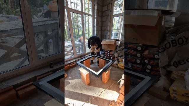 Монтаж вытяжного зонта на барбекю.