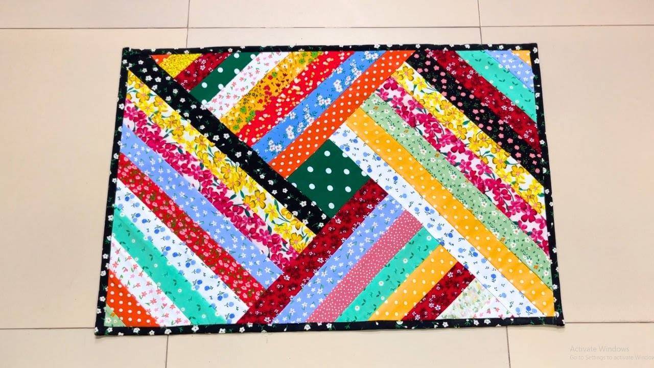 Как быстро и легко сшить лоскутное одеяло с помощью всего лишь полосок ткани. смотреть онлайн