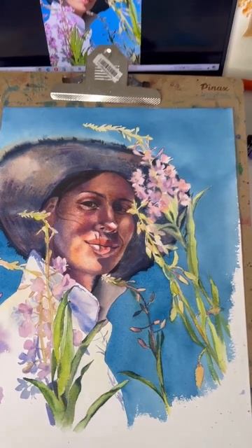 Портрет акварелью. Результат использования французской акварели #sennelier на бумаге #hahnemühle