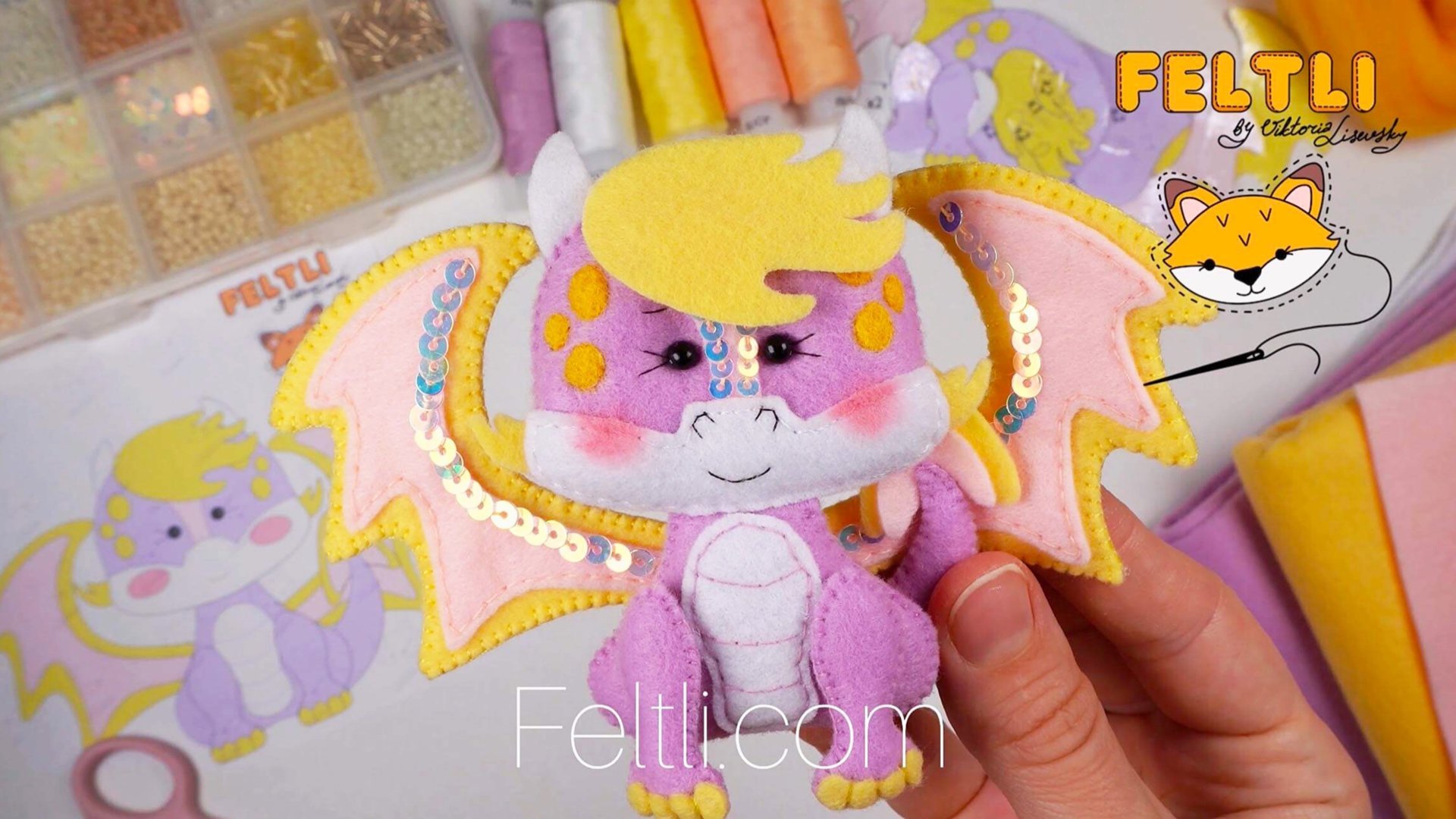 Мастер-класс милый ДРАКОНЧИК из фетра своими руками / Легко и быстро для начинающих! смотреть онлайн