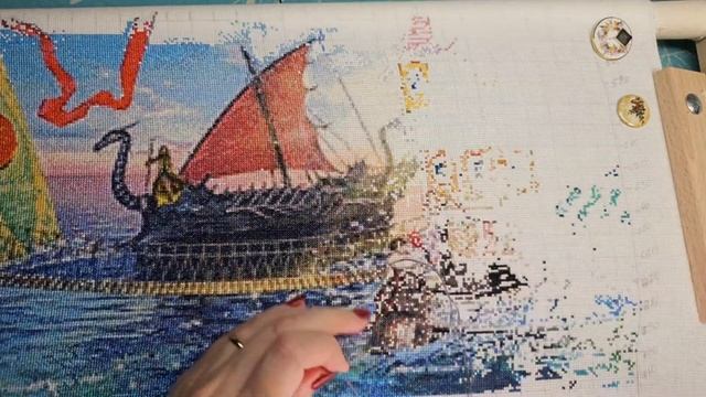 💖"Книжная полка" Вышиваем вместе #вышивка_тысячника#в смотреть онлайн