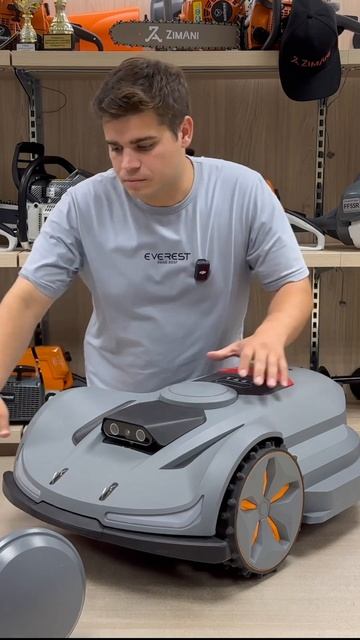 Столкновение с роботом #газон #дача #участок #zimani смотреть онлайн