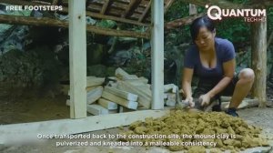 Женщина строит ДЕРЕВЯННЫЙ ДОМИК с нуля, используя лесные материалы. Хижина в лесу