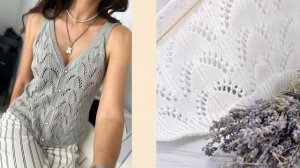 Майка спицами. Идеи для вязания ажурные