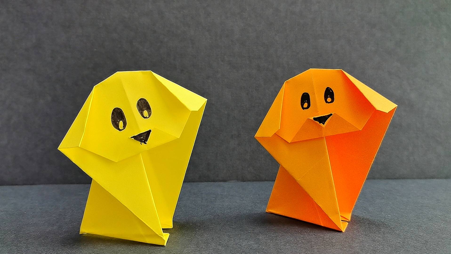 Как сделать собачку из бумаги. Оригами собачка. смотреть онлайн