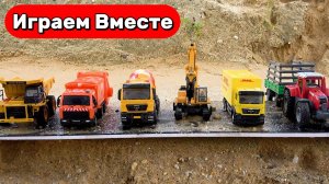 Машинки мультики 🚗 Спасаем стройтехнику в песке ! Играем в машинки Самосвал и экскаватор 🚗