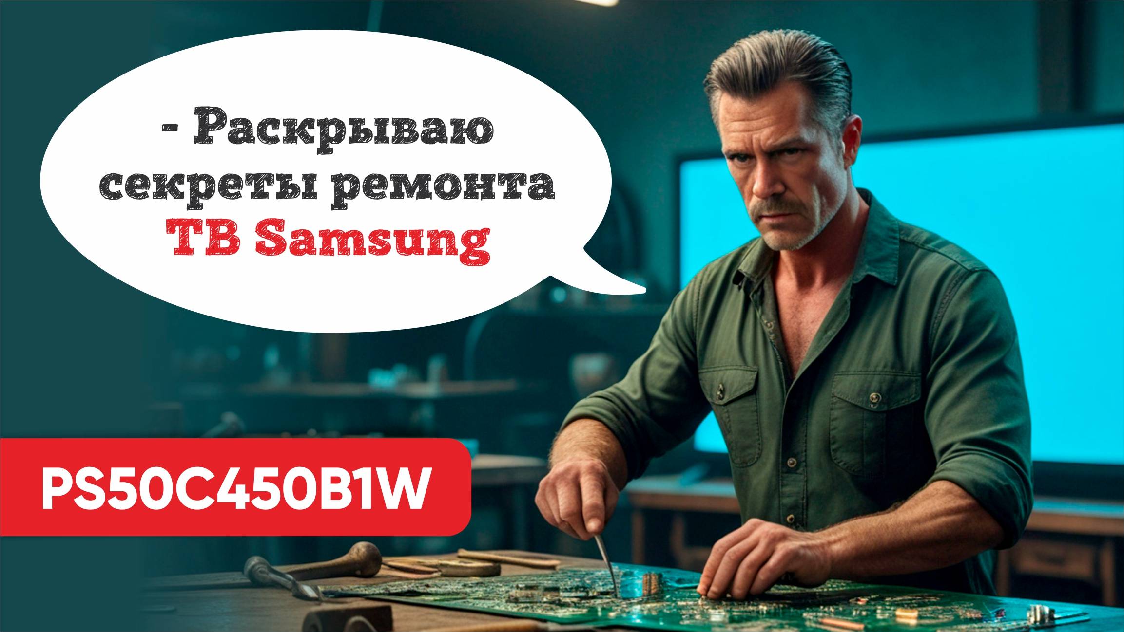 SAMSUNG PS50C450B1W не включается. Раскрываю секреты ремонта смотреть онлайн