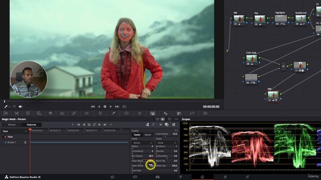 Davinci resolve - 4.21 - Magic Mask (Studio Only) (Обучение) смотреть онлайн
