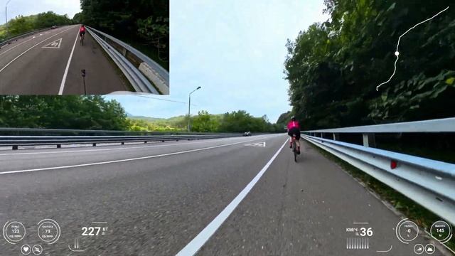 Красная Поляна - Адлер, спуск на шоссейных велосипедах