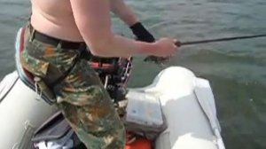 Джиг. Мастер-класс №1. Трофейная щука. Термоклин. Чуть из лодки не вышел...))