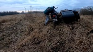 Оппозит OFFROAD по полям - Урал с двигателем К-750 и два Днеп