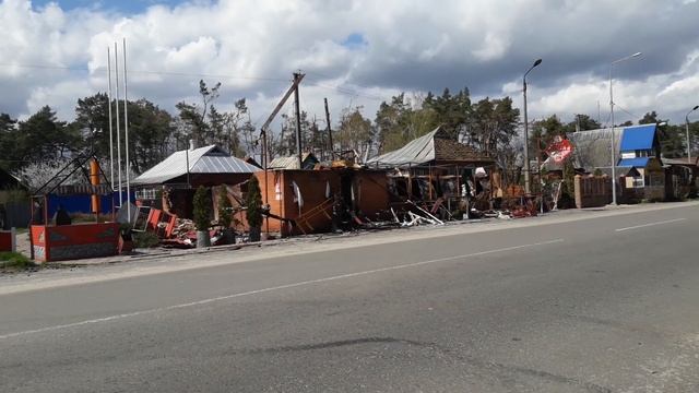 Разбомбленное Климентове возле Ахтырки, и Климентовский мост, сблизка. смотреть онлайн