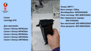 Як заправити картридж Сanon cartridge 070 / 070H
