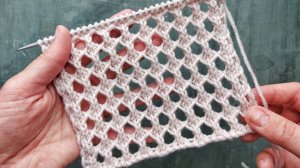 Легкая крупная сетка спицами для вязания кардиганов, туник, сарафанов