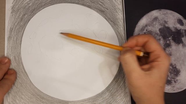 Урок первый! Как рисовать луну простыми карандашами! смотреть онлайн