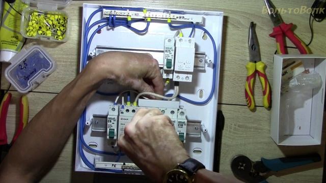 Сборка электрощита с разделением PEN на PE и N #электромо?