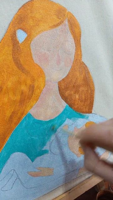 День Матери. Роспись по ткани. Оригинальный подарок. смотреть онлайн