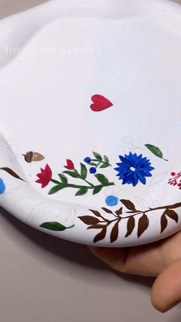 Декоративный поднос с птицей из гипса, полностью ручн? смотреть онлайн