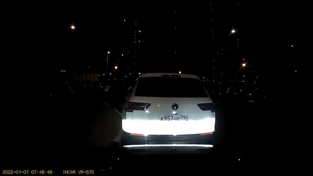 Съемка с видеорегистратора Incar VR-570 (ночь)