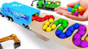 Мультик про машинки, веселый мультик, Смотреть мультики. Гонки ШАРИКОВ 🌈✨Большой САМОСВАЛ