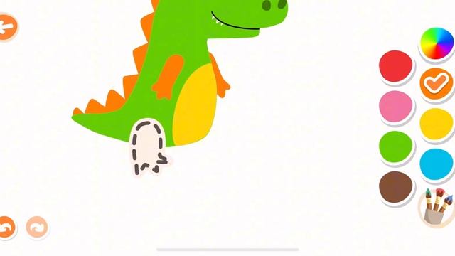 Как нарисовать Динозавра / Динозавр раскраска смотреть онлайн