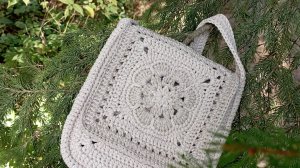 Как связать из шнура квадрат " Африканский цветок " в квадрате . МК .