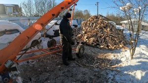 Дровокол Друг-2 и транспортёр для дров