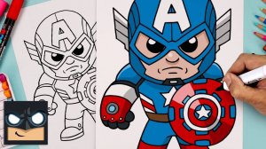 Как нарисовать КАПИТАНА АМЕРИКУ из МАРВЛ (БЕЗ ЛИШНИХ СЛОВ)