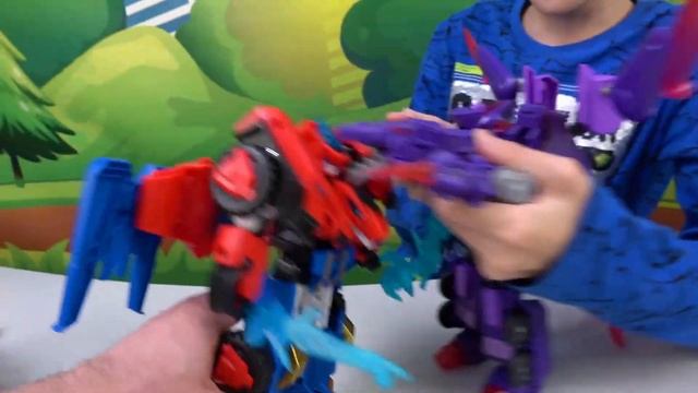 МАШИНКИ Трансформеры DINOSTER для детей и Даник