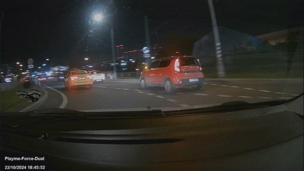 Тест записи Playme Force Dual: качество видео ночью (задняя камера)