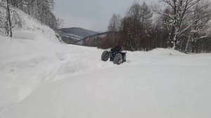 Где предел? Каракат по снегу.