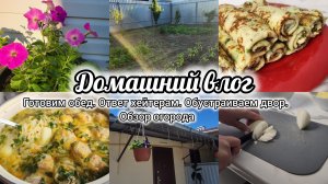 Вкусно готовим😋Цепляют ли меня хейтеры?🤔 Экскурсия по огороду🍅Цветочные дела 🌺