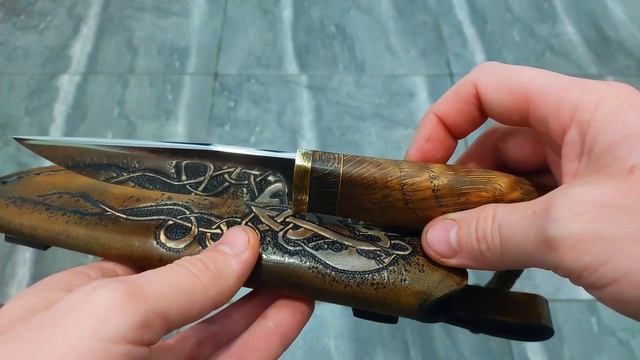 Мисливець N690 61hrc Crio Сатин 2000grit на зеркало.